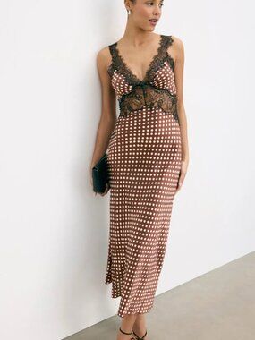 Ronny Kobo Holiday Dress Silk Dress Size Medium MSRP $498